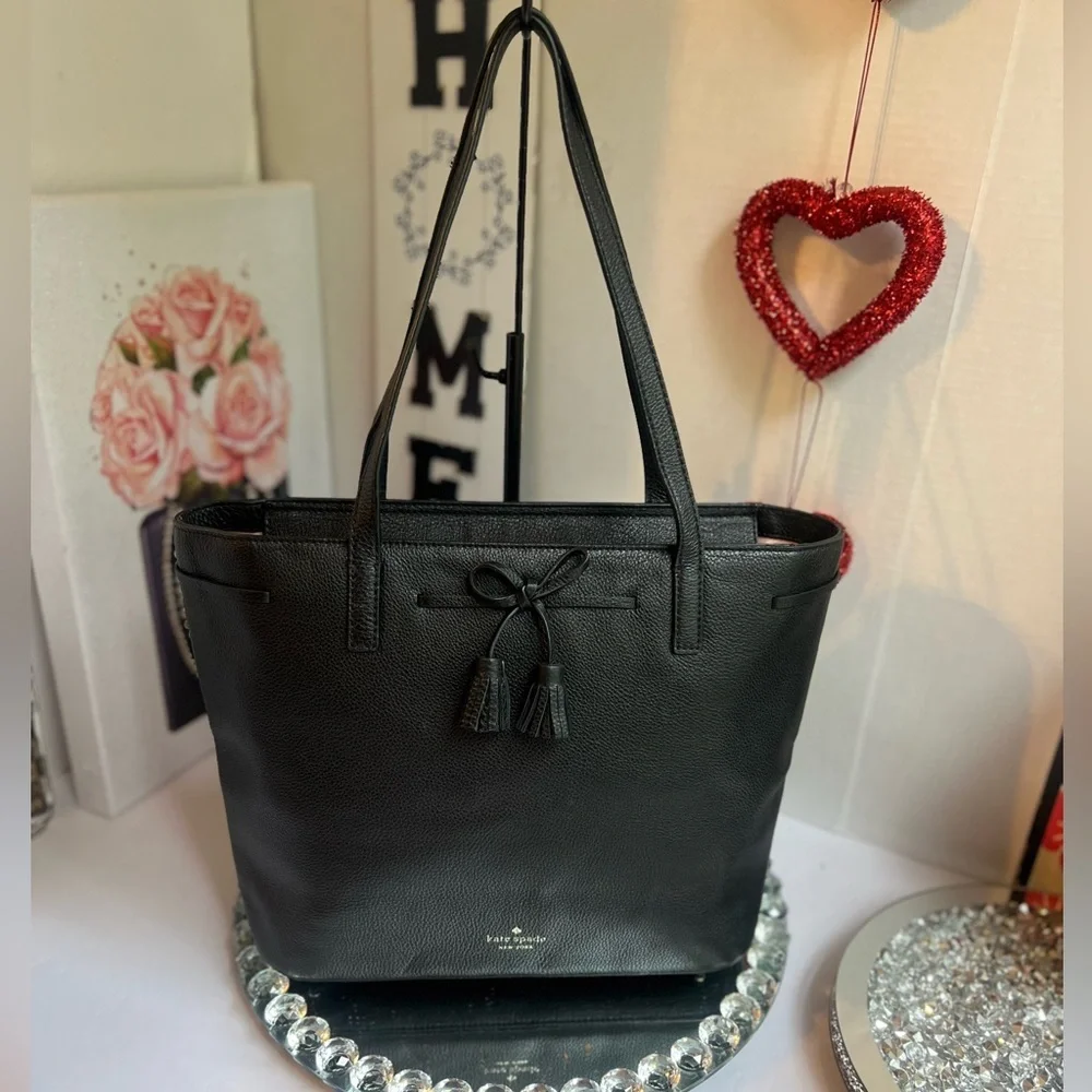 Kate Spade New York Tassel Leather Tote Bag